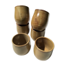 6 gobelets tasses terre cuite artisanale beige