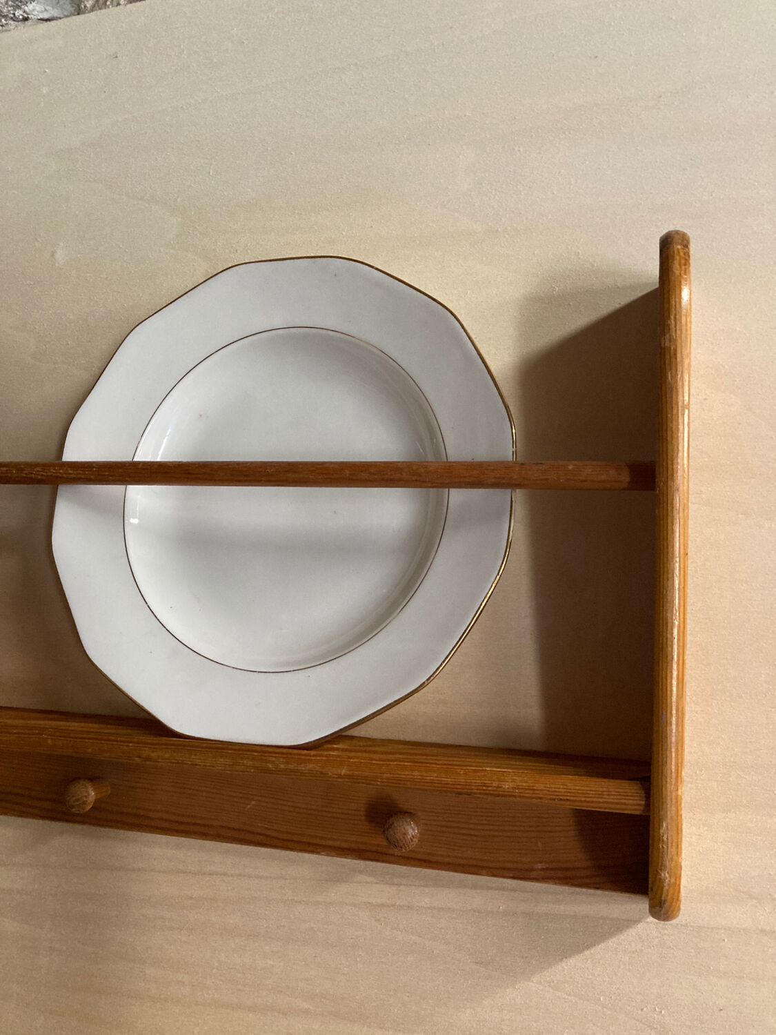 Wooden wall shelf 1980