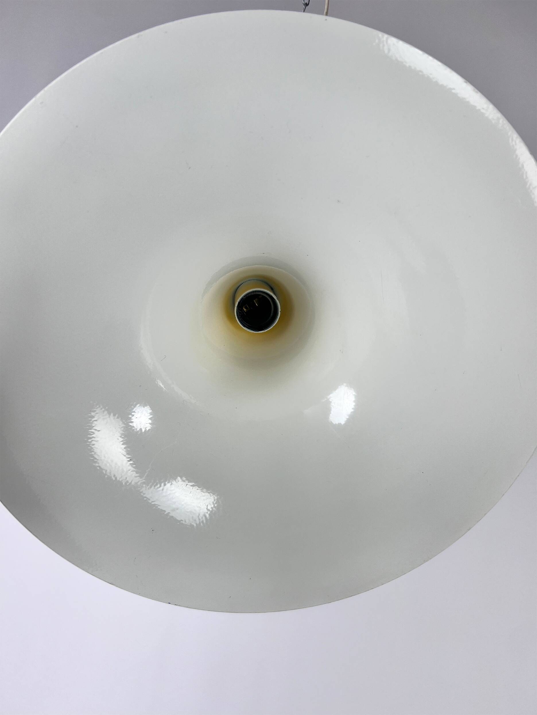 Vintage metal trumpet pendant, 1970s