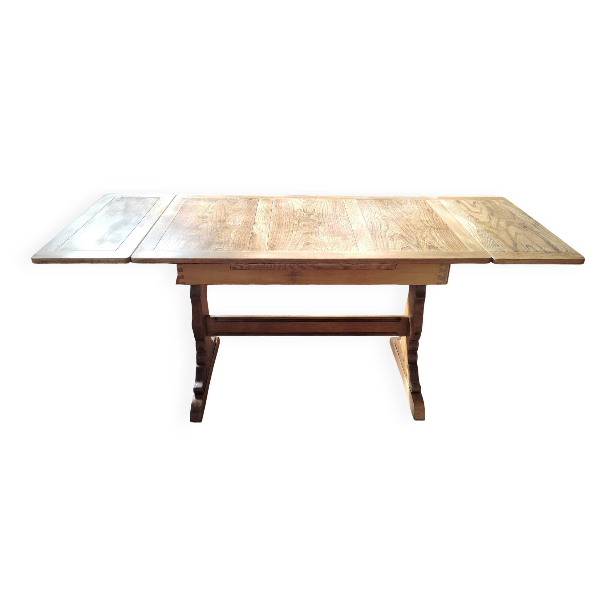Table bistrot vintage anglaise à rallonges