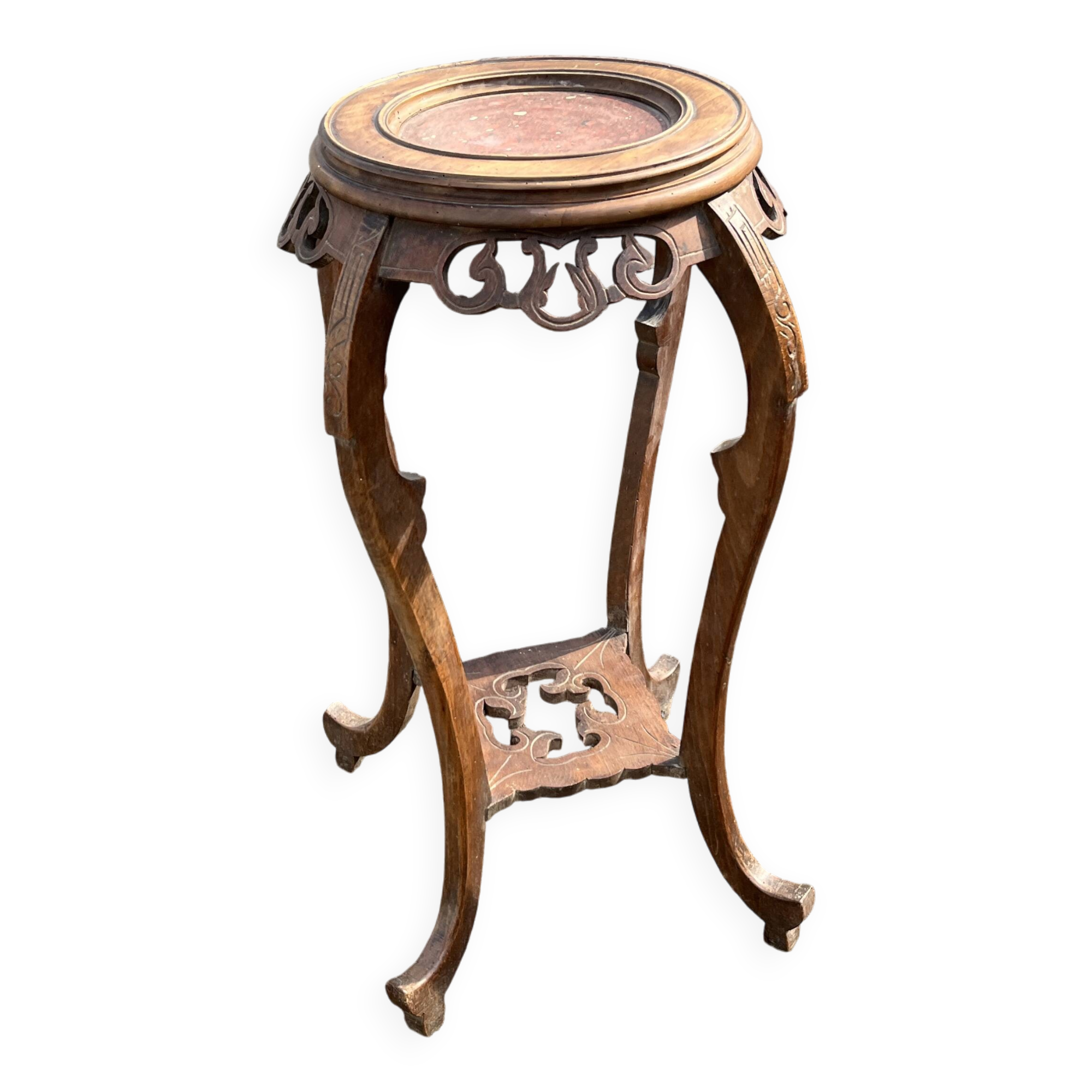 Selette guéridon Art Déco avec plateau marbre