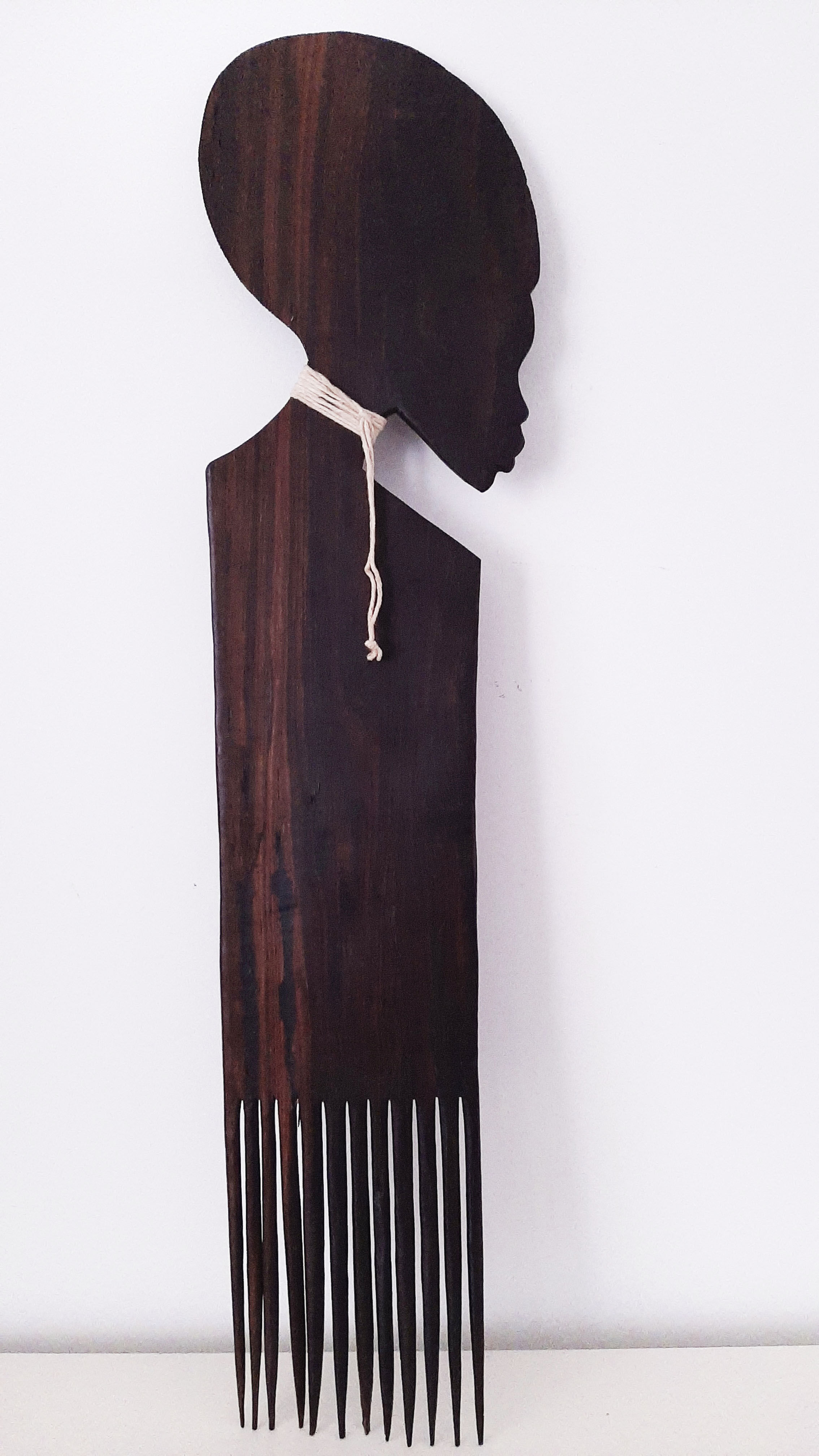 African wooden decorative comb 70s