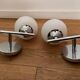 Pair of metal and opaline wall lights
