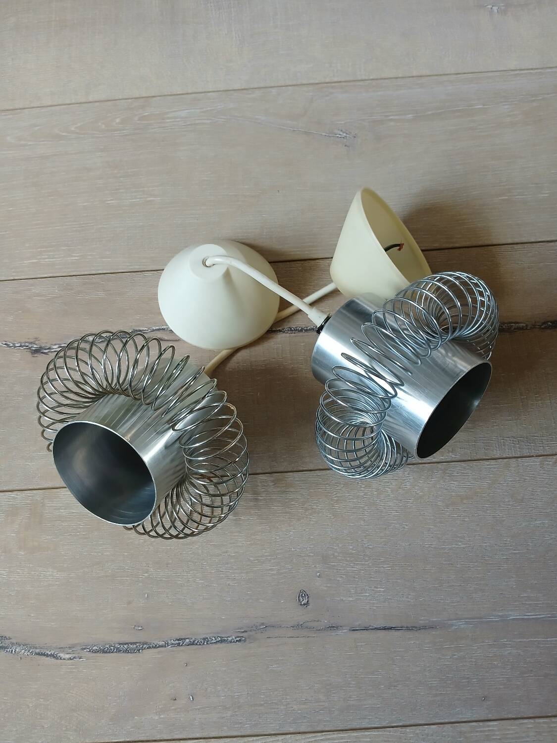 Pair of 70s pendant lights