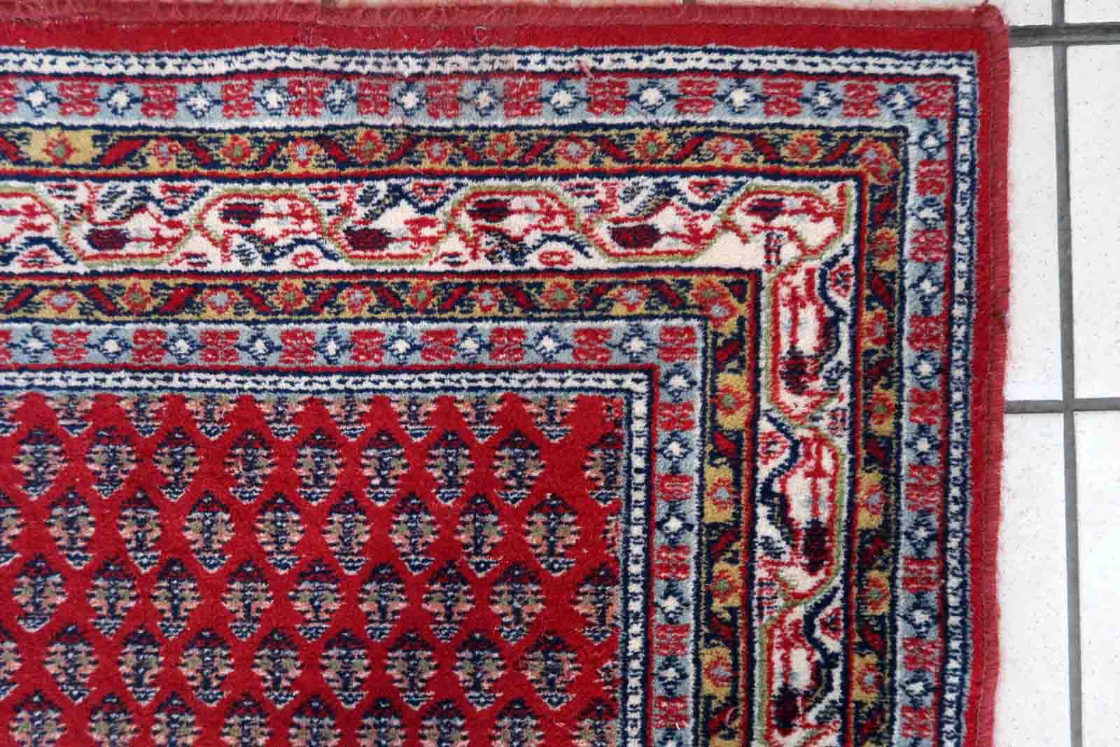 Vintage Indian carpet Seraband 100cm x 189cm 1970s