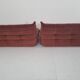 Ligne Roset Pair of 3-seater Togo sofas in rust velvet