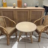 Ensemble enfant en rotin vintage