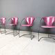 Vintage pink 'linda' dining chairs by Arrben, 1980s - set of 4