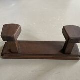 Antique wooden wall coat rack