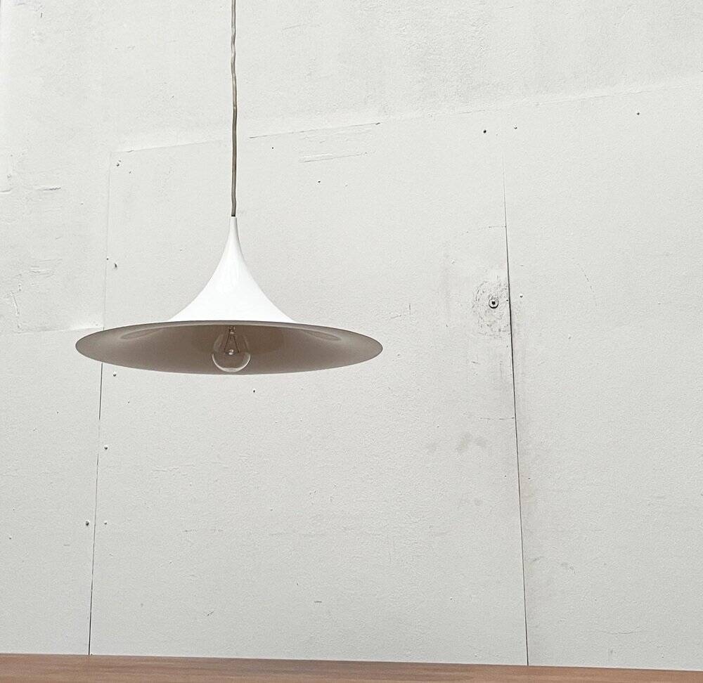 Semi-suspended space mid-century lamp by Bondrup & Thorup for Egoluce, Italy, 1970s.