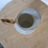 White and gold porcelain milk jug