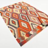 5x8 Geometric Tribal Vintage Kilim Rug, 164x233Cm