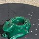 Advertising ashtray l'héritier-Guyot Dijon in vintage and collector's green enamelled ceramic
