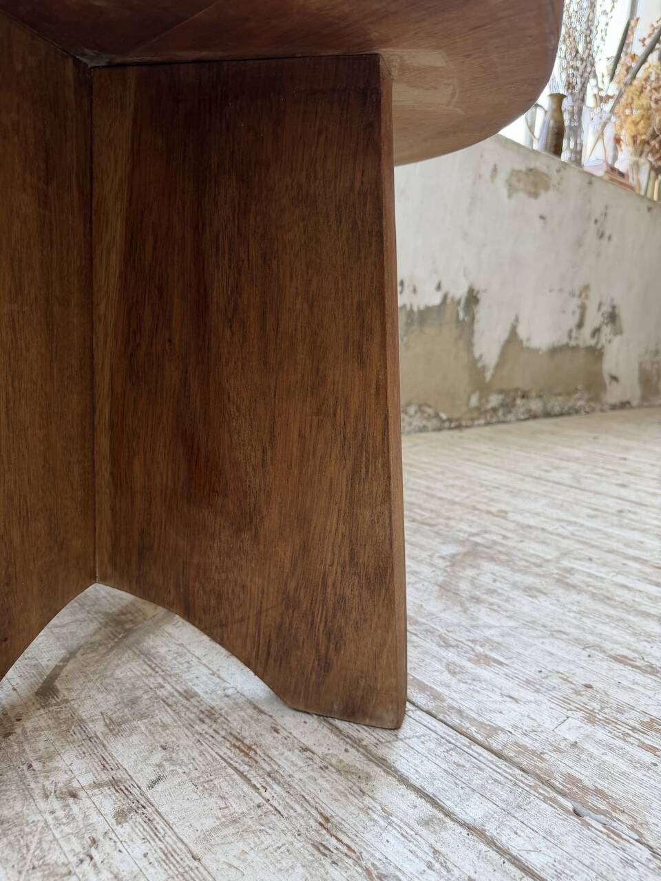 Constructivist gueridon 1950 mahogany