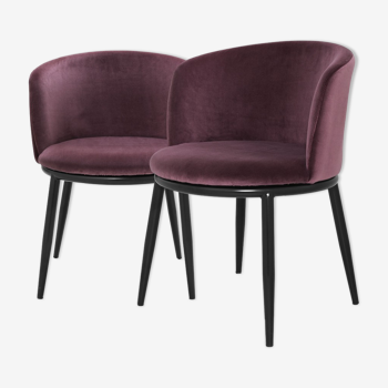 Paire de Fauteuil Milano violet