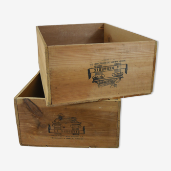 2 boxes wine box Mouton Rothschild Bordeaux 1960