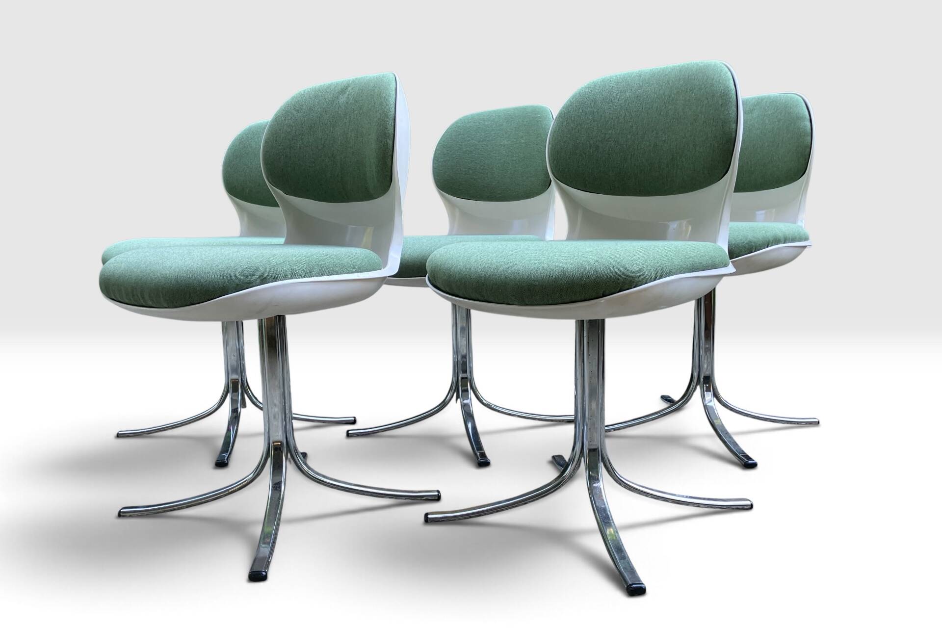 5 chaises Space Age Stoll Giroflex 7054
