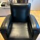 Club armchair in black leather