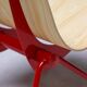 Jean Prouvé "Antoni" chair - Limited edition, red frame / plywood seat