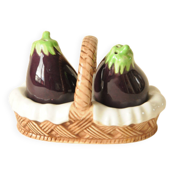 Sel et poivre en barbotine aubergine
