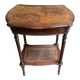 Jolie table chêne et rotin vintage