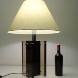 Large Lucite Desk Lamp Mid Century Minimalist by Felice Antonio Botta Italy 1973 labeled