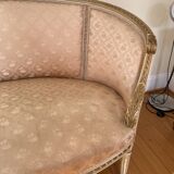 Louis XVI ivory and gold basket bench
