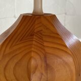Mid Century Scandinavian pine table lamp 70's design minimalist