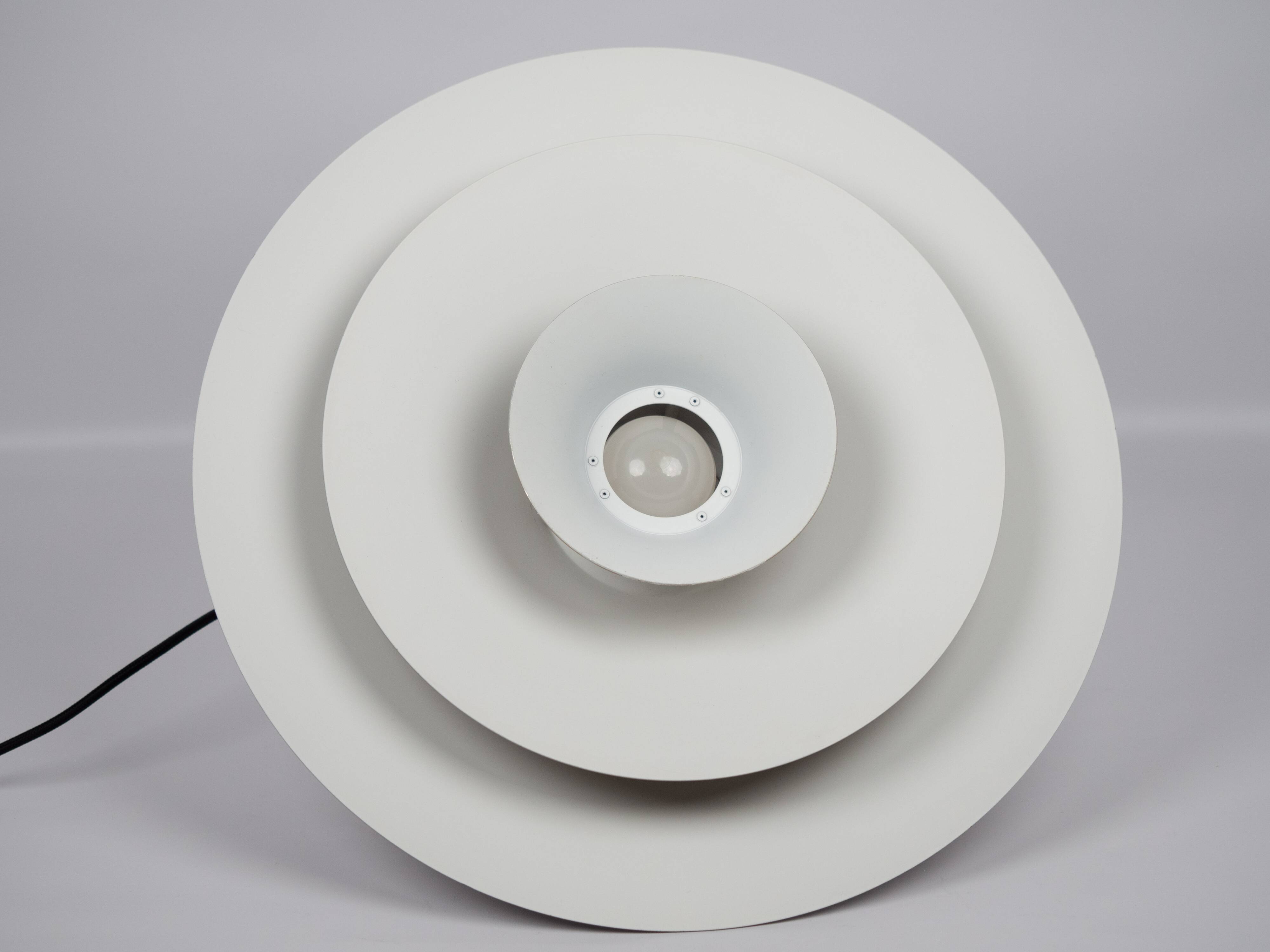 Danish vintage pendant lamp Radius by Erik Balslev, Fog og Morup, 1977