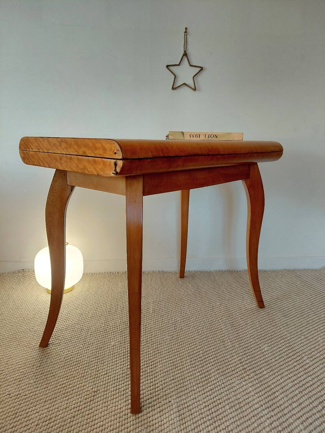Spectacular Art Deco modular Console Table in walnut burl - 2 in 1