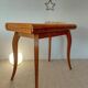 Spectacular Art Deco modular Console Table in walnut burl - 2 in 1