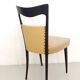 Ensemble de six chaises de salle à manger en skaï beige, origine : Melchiorre Bega, Italie
