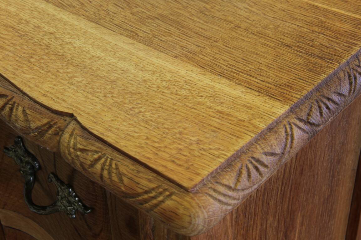 Vintage 1960s Danish modern oak nightstands in the style of Henning Kjærnulf