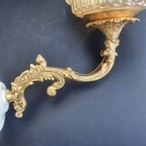 Large vintage wall sconces pair