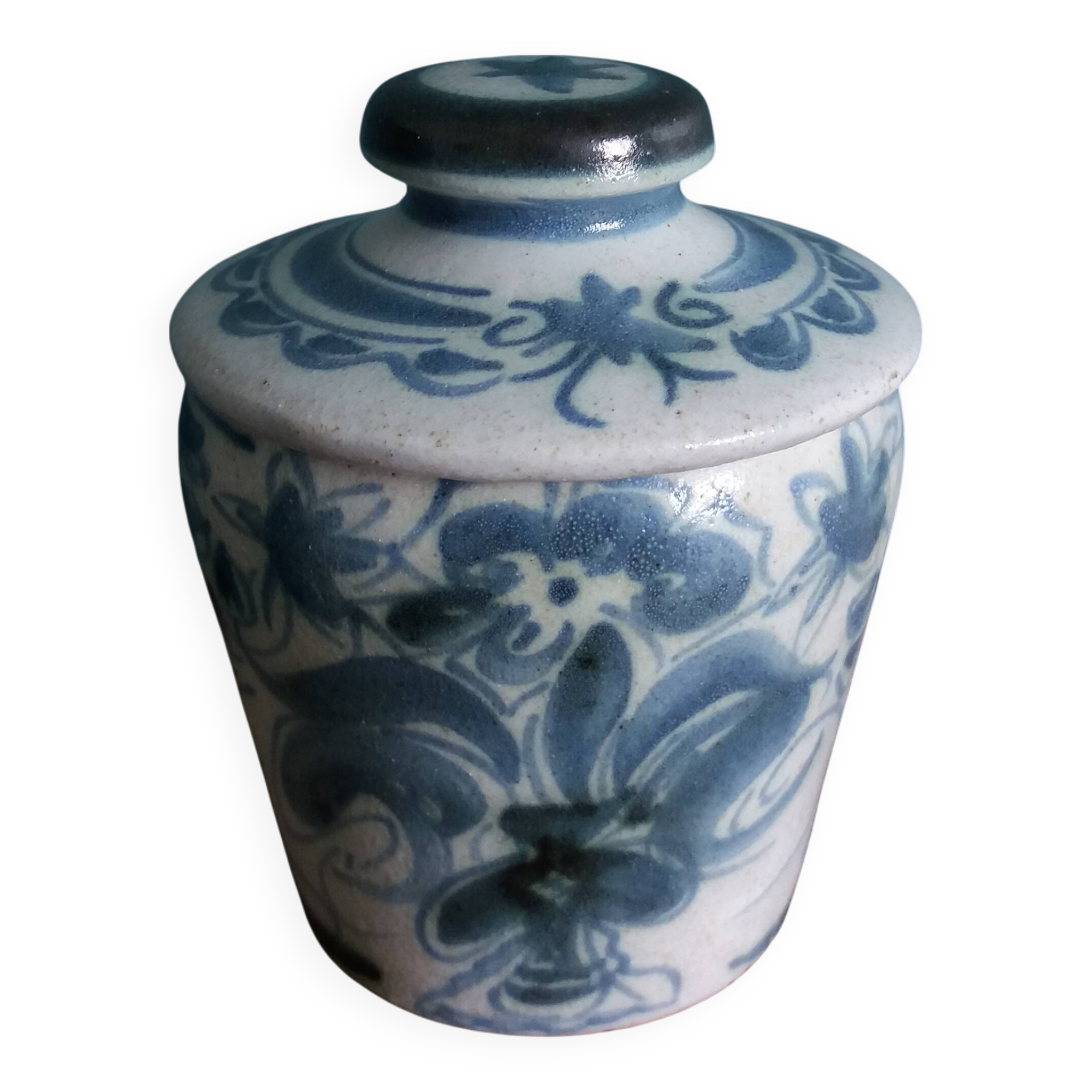 Keraluc Quimper mustard pot by Denise Campion