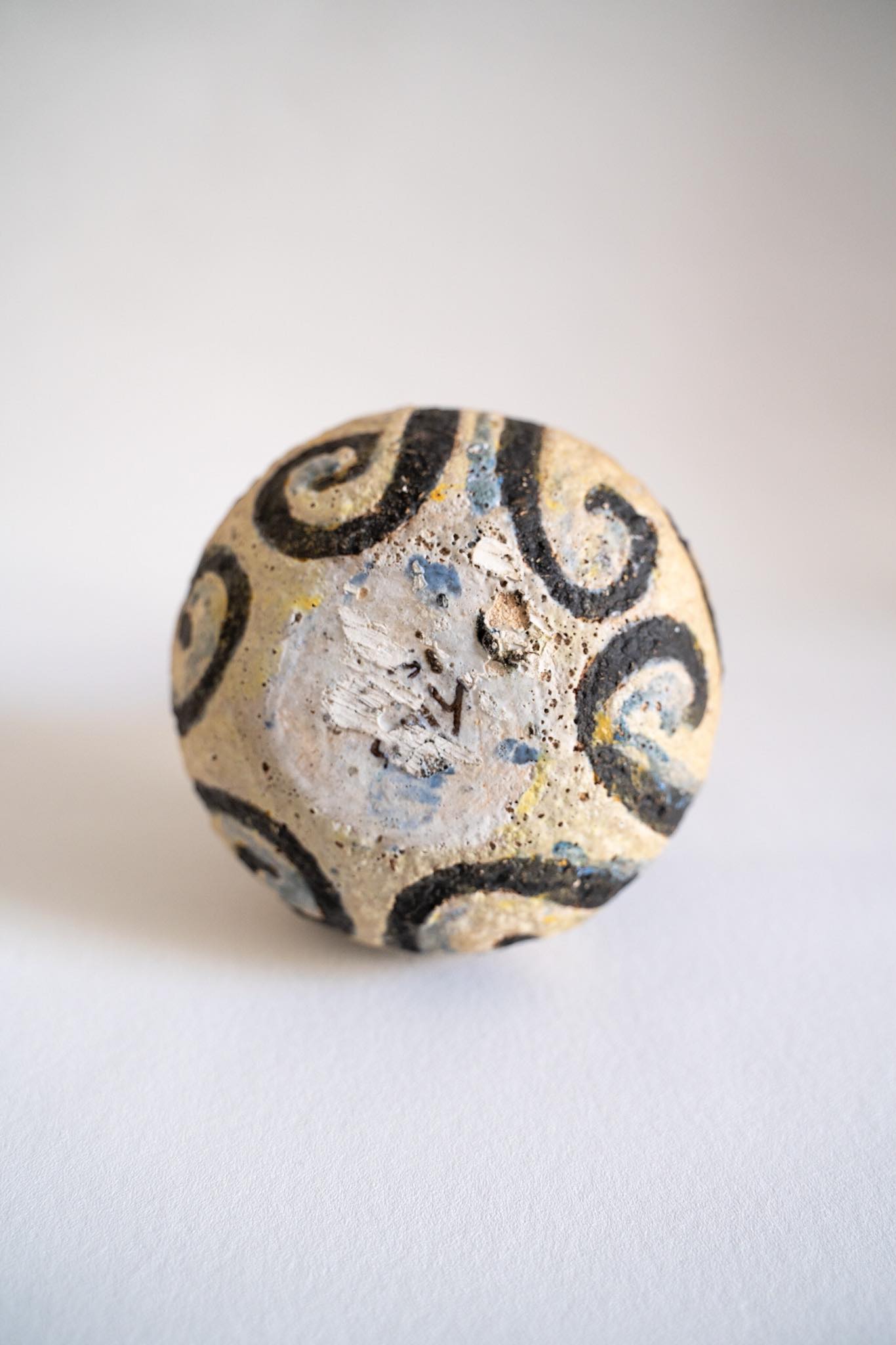 Vintage ceramic vase, signed, 50s