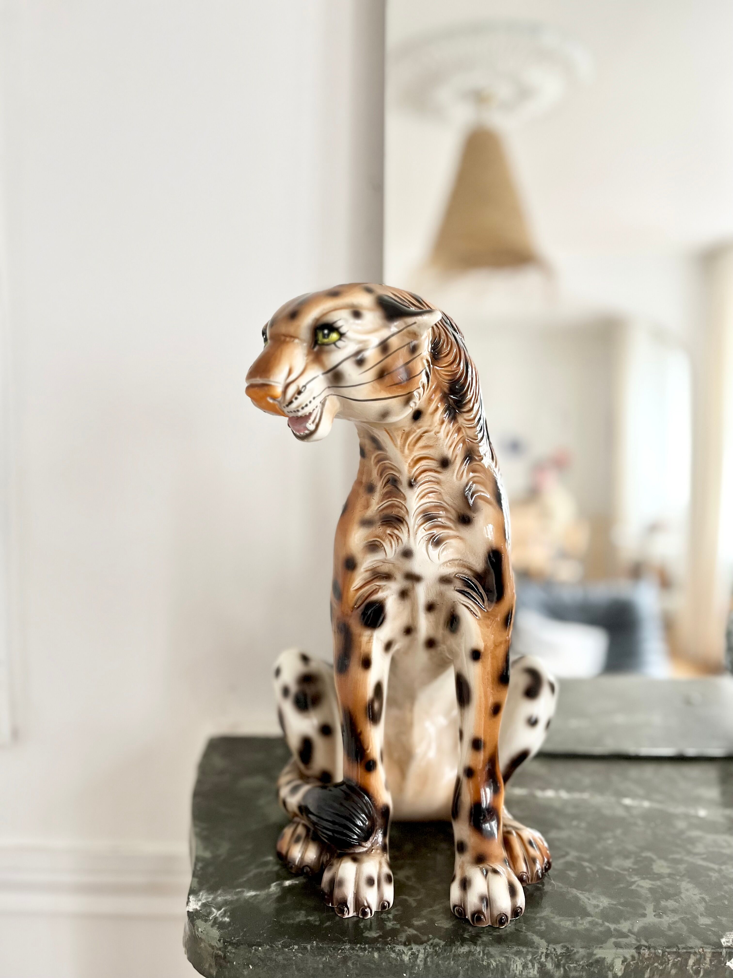 Vintage ceramic leopard