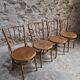 Set of 4 Fischel bentwood bistro chairs, Czechoslovakia, circa 1930–1950.