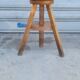 Solid wood screw workshop stool