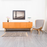 Very large vintage row, oak, restored, 250cm