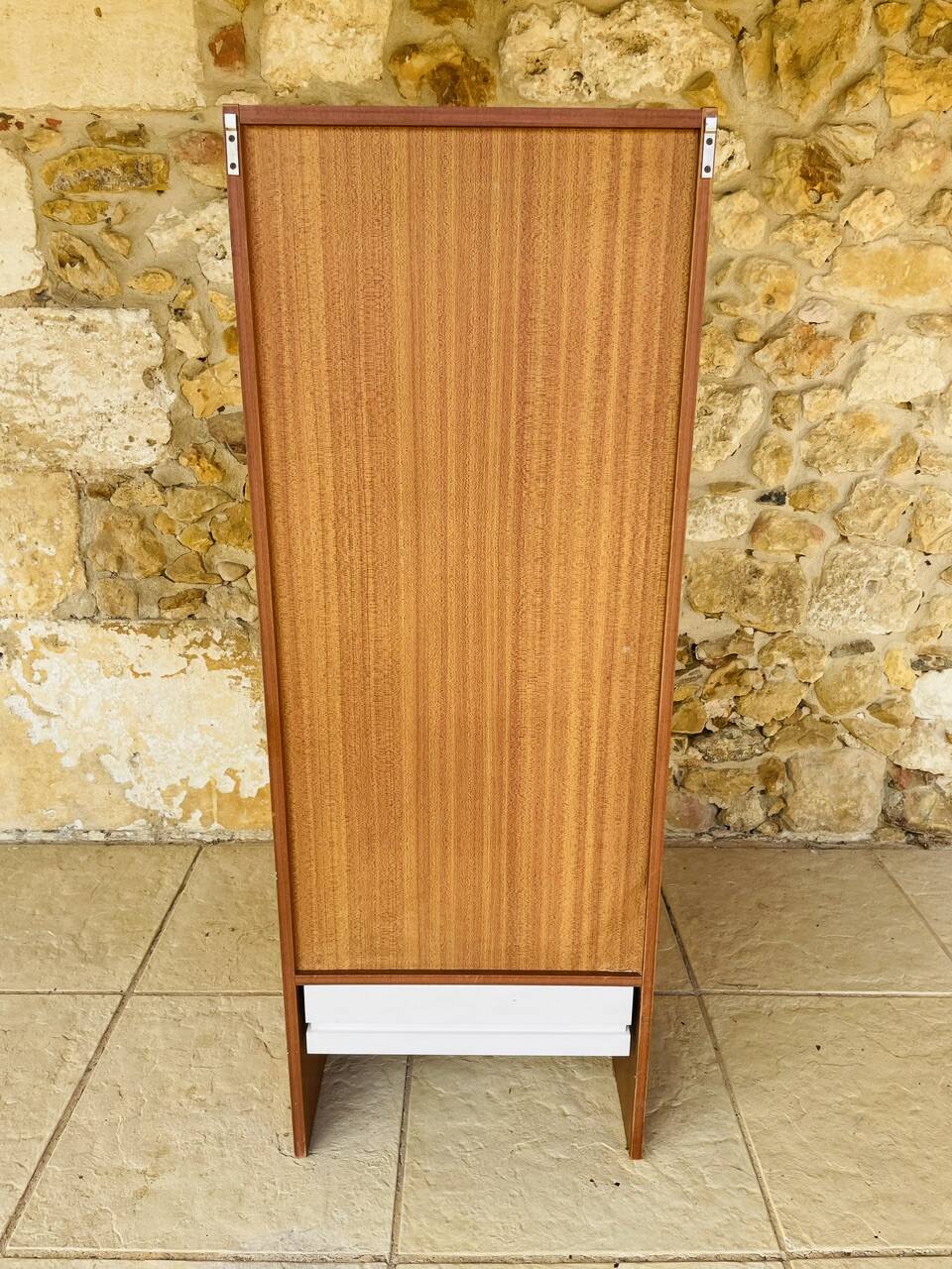 Vintage teak storage unit with shelves and drawer circa 1970s