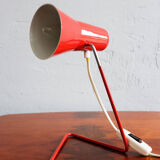 Vintage czechoslovakian red table lamp Drupol 21616, 1960s