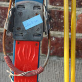 Retro pair of ski's child in blue wood 119 cm