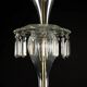 Antique glass chandelier with 6 lights from the 19th century.