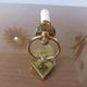 Series of 4 art deco sconces to lions in solid golden brass 40s 50s