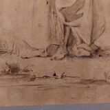 Giuseppe Angelelli 1803-1844. ink drawing on paper, study of women in Egypt