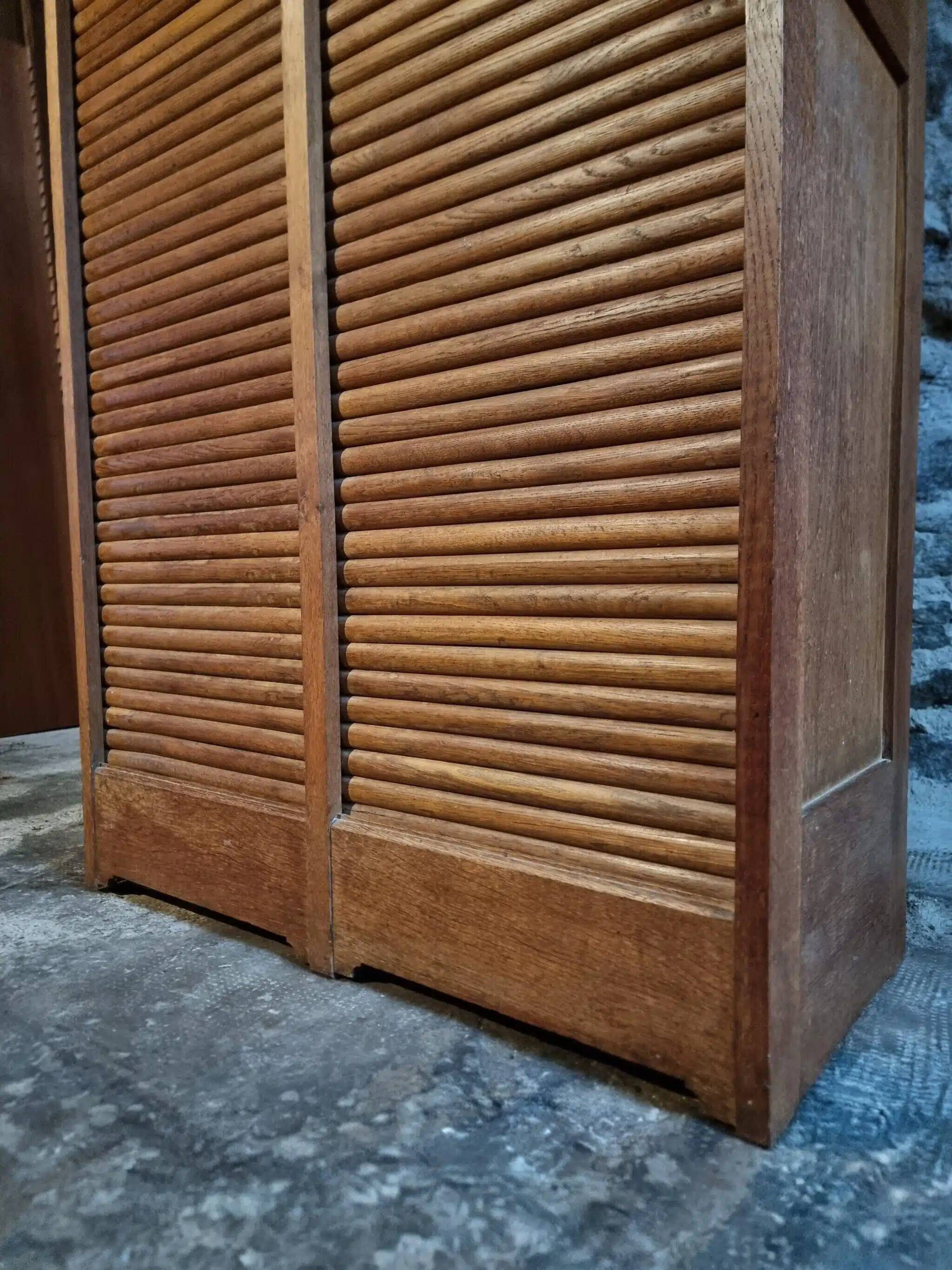 Vintage drum cabinet in French oak from the 1930s.