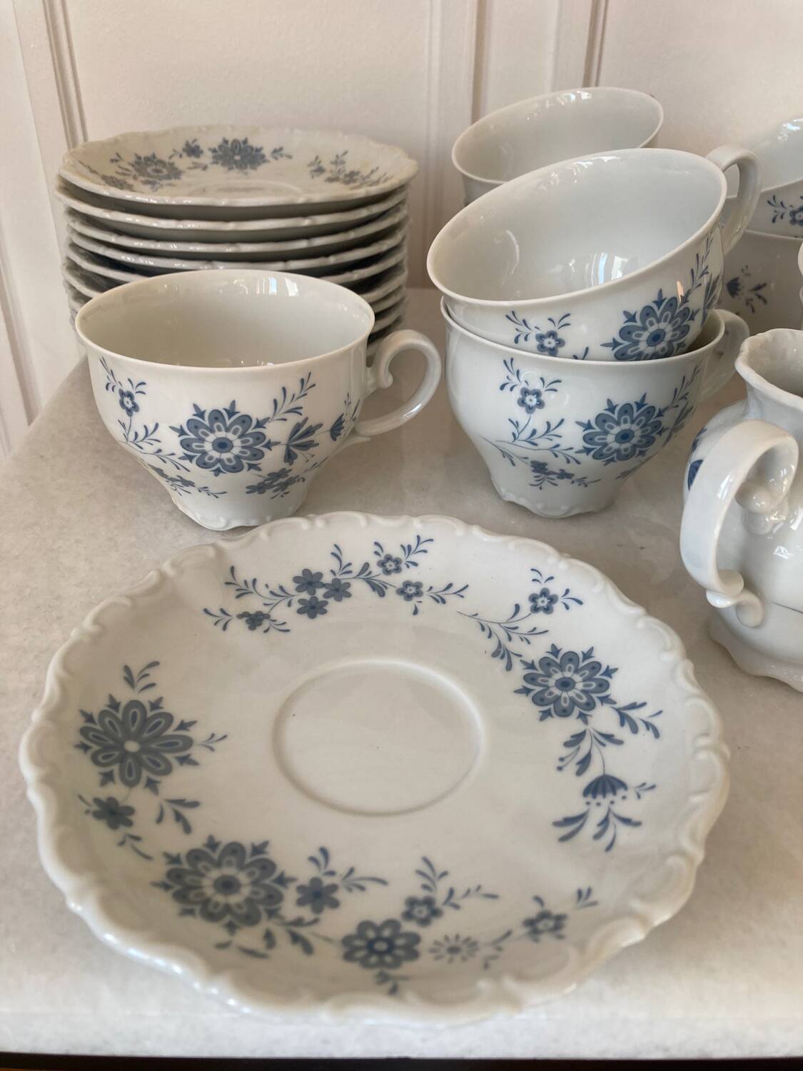 Tea service “Blue flowers” German porcelain