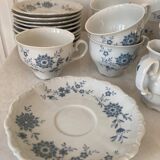 Service thé « Fleurs bleues » porcelaine Allemande