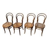Set of 4 cane bistro chairs